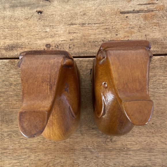 Vintage Carved Wood Elephant Bookends - Picture 10 of 12